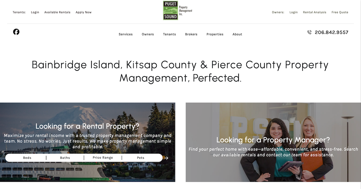 Puget Sound Property Management, Puget Sound Homes for Rent Puget